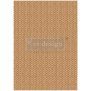 Artisanal Basket Charm - A1 Decoupage Paper - Fiber Paper