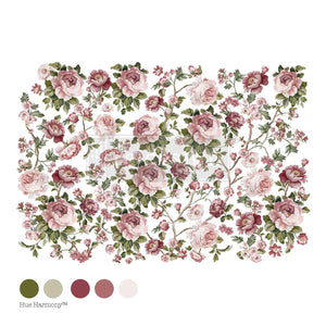 Blushing Blooms Symphony - Kacha Decor Transfer - Furniture Transfer