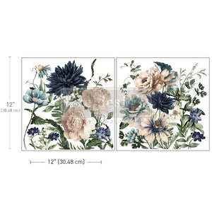 Cerulean Blooms - Maxi Transfer - Furniture Transfer