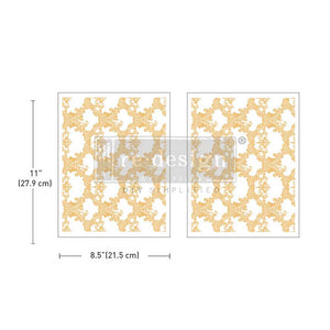 Golden Lacework - Gold Foil Middy - Medium Transfer
