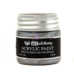 Silver Spoon Metallic - Finnabair Acrylic Paint