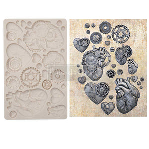 Steampunk Hearts - Finnabair Mould - Silicone Mold