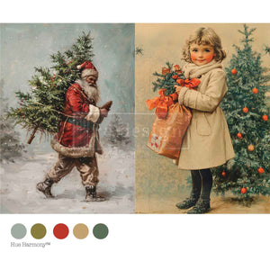Vintage Tidings - A4 Decoupage Paper