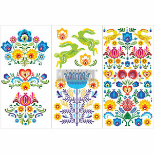 Floral Polish - Mini Transfer - Small Transfer