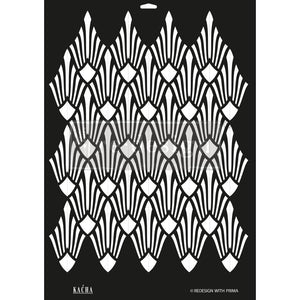 Sun Lit Diamonds - Kacha Decor Stencil