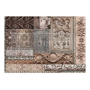 Carved Stonework - A1 Decoupage Paper - Fiber Paper