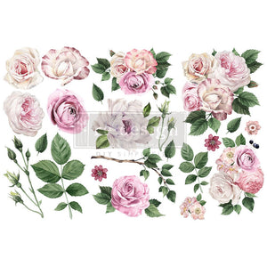 Delicate Roses - Mini Transfer - Small Transfer