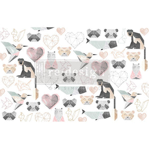 Origami Love Decoupage Paper