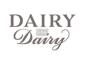 DAIRY - Rub On Furniture Decal Transfer - Redesign with Prima - 6"x35" Same Day shipping