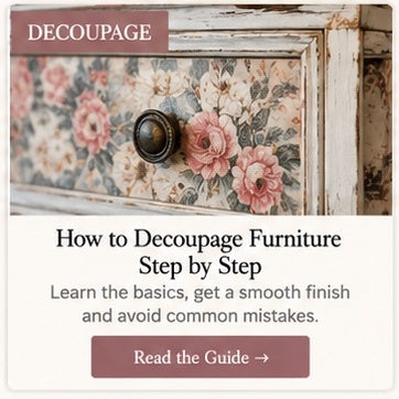 How to decoupage furniture step by step - Canterbury Creative