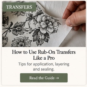 How to use rub-on transfers like a pro - Canterbury Creative