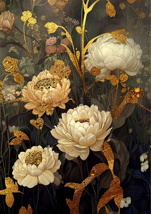 Autumn Blossoms - Mint Decoupage Paper additional product image 2