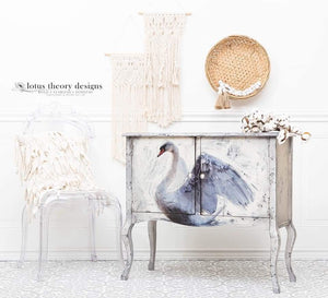 White Swan Mint Decoupage Paper product image 7