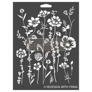 Meadow Bloom - Decor Stencil - Redesign with Prima