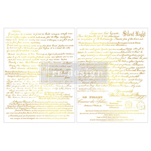 Gilded Noel Script Kacha foil transfer product design