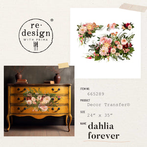 Dahlia Forever - Decor Transfer - Redesign with Prima