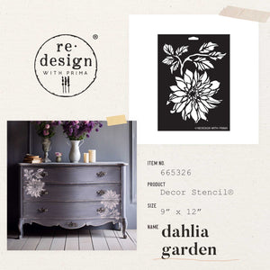 Dahlia Garden - Decor Stencil