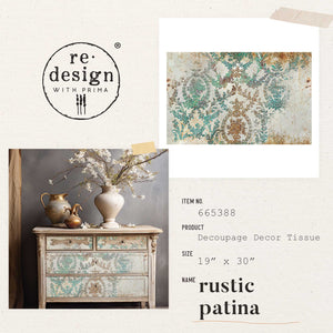 Rustic Patina - Decoupage Paper - Redesign with Prima