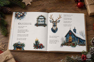 Quiet Country Blue Middy Plus Transfer Christmas wall project