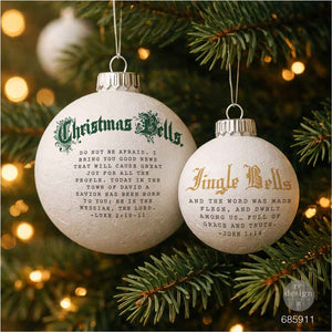 Noel In Script Middy Plus Transfer Christmas bells ornament project
