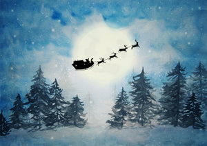 Santa's Sleigh - Mint Decoupage Paper additional product image 2
