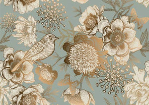 Foil Bird - Mint Decoupage Paper additional product image 2