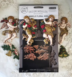 Angelic Floral Noel - Decor Mould - Silicone Mold