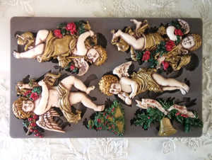 Angelic Floral Noel - Decor Mould - Silicone Mold