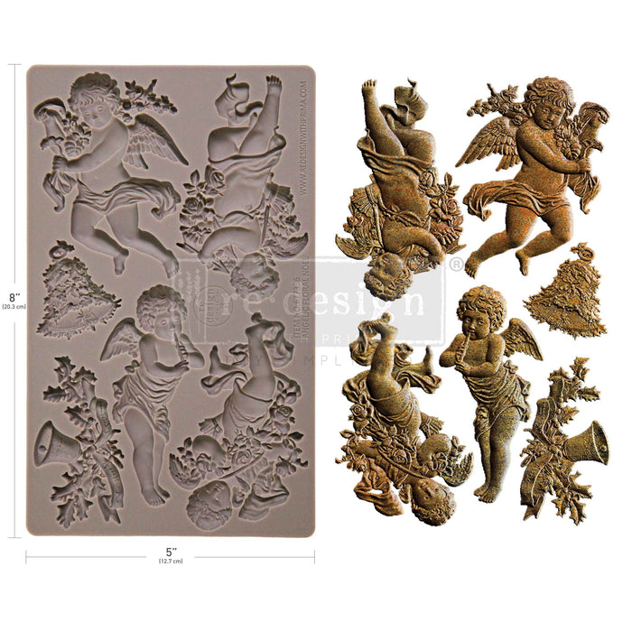 Angelic Floral Noel - Decor Mould - Silicone Mold