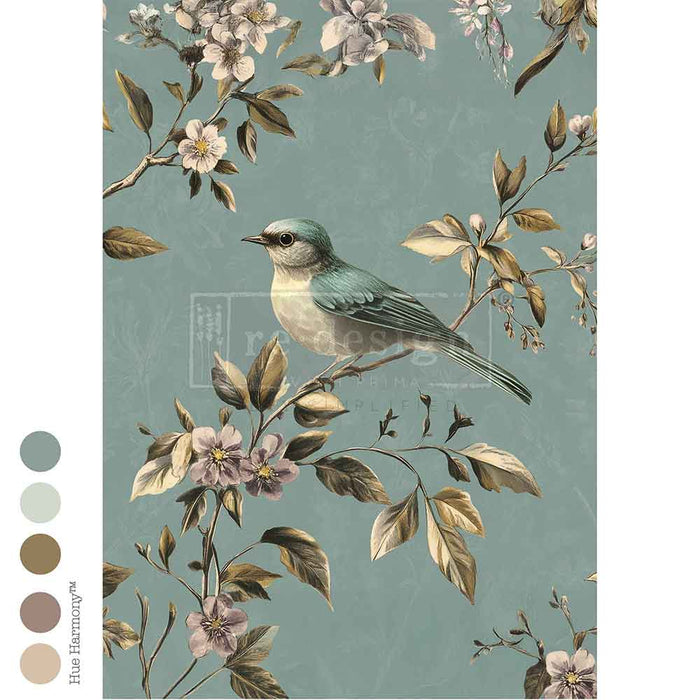 Blue Song - Decoupage Paper - Fiber Paper