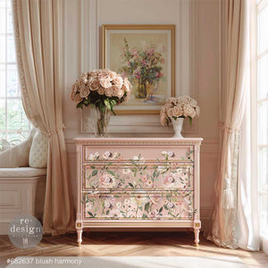 Blush Harmony Floral Decor Transfer - image 3