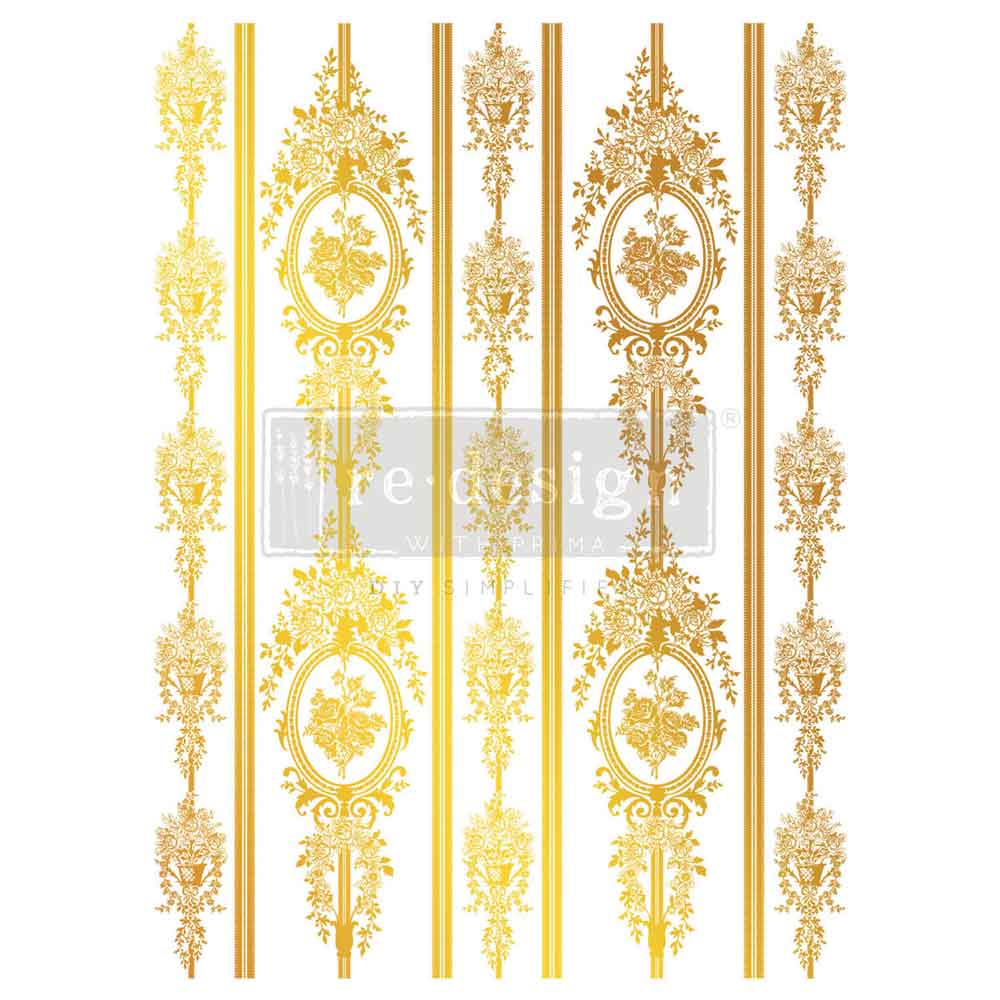 Chateau Filigree Gold Foil Transfer