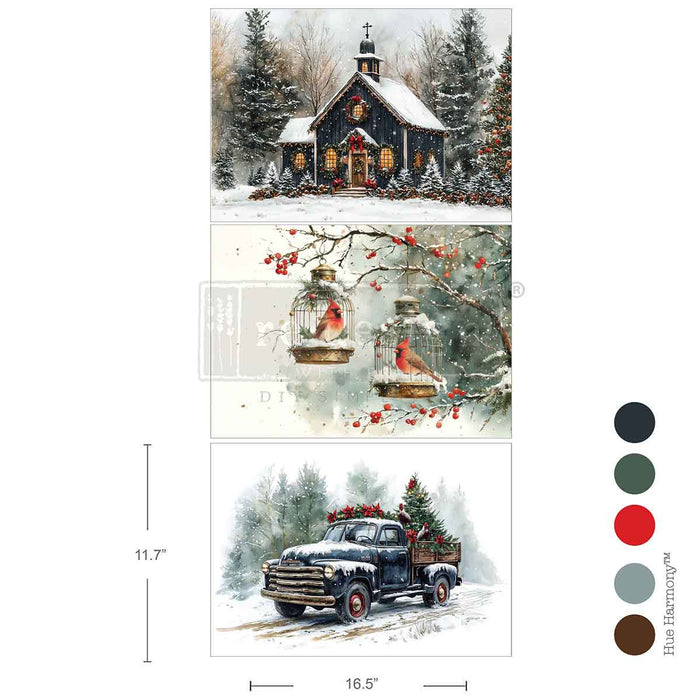 Christmas Blessings - A3 Decoupage Fiber Pack