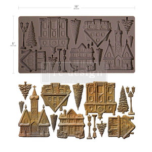 Christmas Village - Decor Mould - Silicone Mold