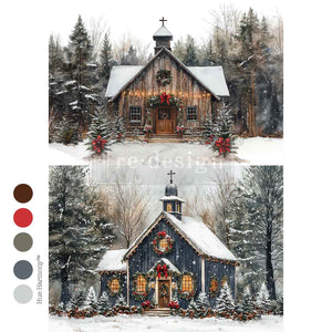 Christmas in the Woods - A4 Decoupage Paper