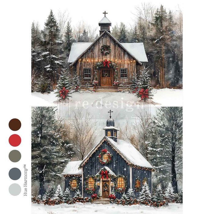 Christmas in the Woods - A4 Decoupage Paper