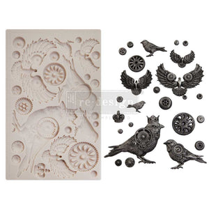 Clockwork Sparrows - Finnabair Mould - Silicone Mold