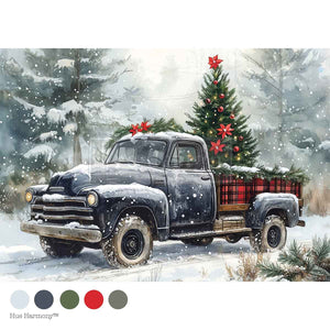 Country Pines Delivery - A4 Decoupage Paper