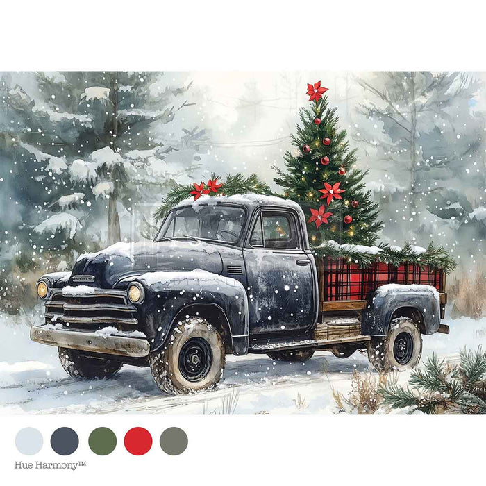 Country Pines Delivery - A4 Decoupage Paper