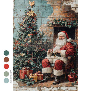 Cozy Claus Corner - A4 Decoupage Paper