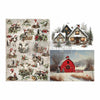 Cozy Country Christmas A3 Decoupage Paper | Holiday Décor