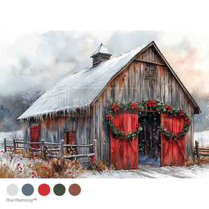 Cranberry Cabin - A4 Decoupage Paper