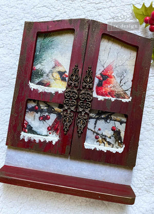 Crimson Noel - A4 Decoupage Paper