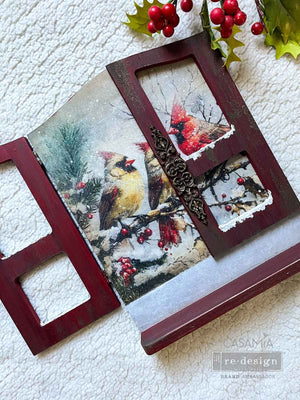 Crimson Noel - A4 Decoupage Paper