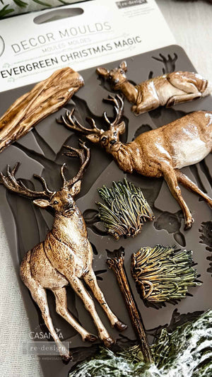 Evergreen Christmas Magic- Decor Mould - Silicone Mold