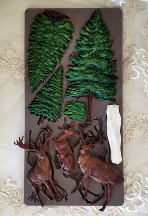 Evergreen Christmas Magic- Decor Mould - Silicone Mold