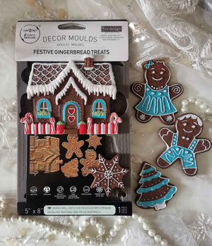 Festive Gingerbread Treats - Decor Mould - Silicone Mold