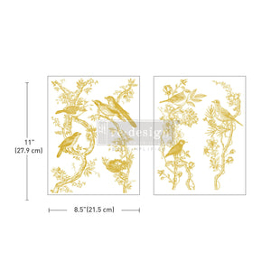 PRE-ORDER Golden Serenade - Gold Foil Middy - Medium Transfer