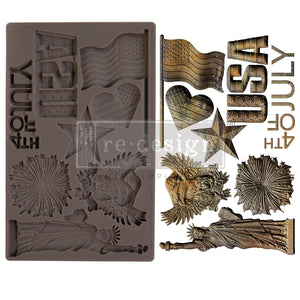 Happy 4th - Decor Mould - Silicone Mold