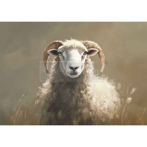 Hillside Grazing - A3 Decoupage Fiber